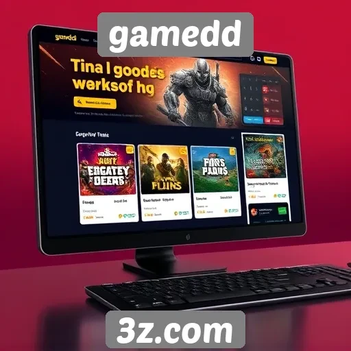 Análise da interface do site gamedd